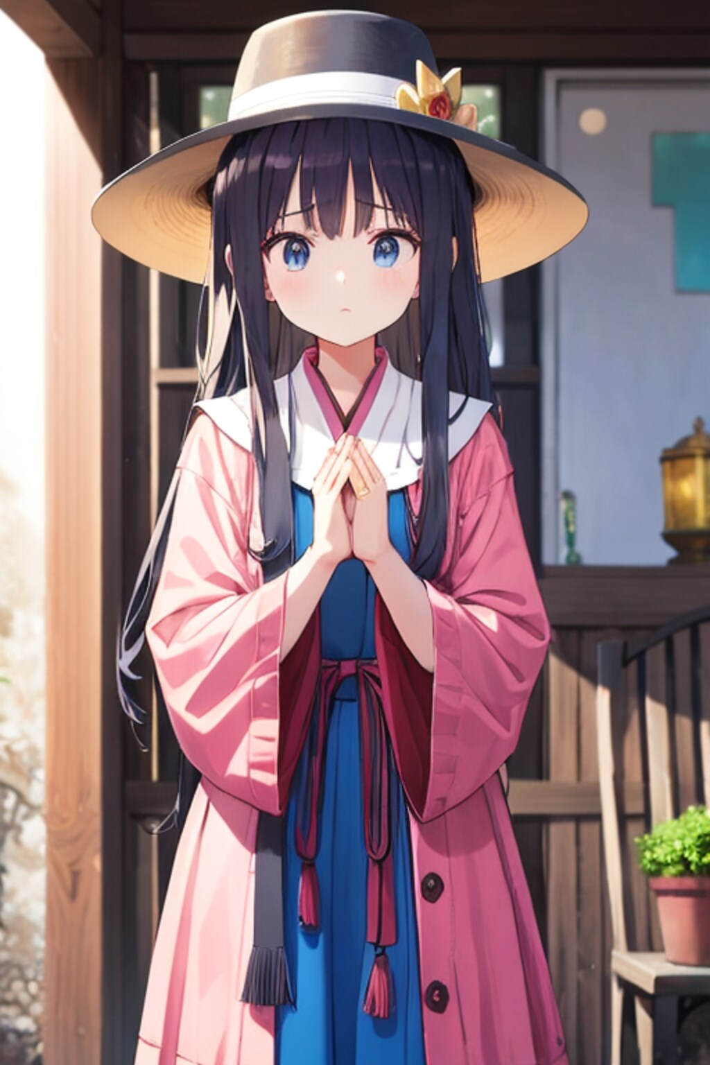 合掌する女の子（AQUA）