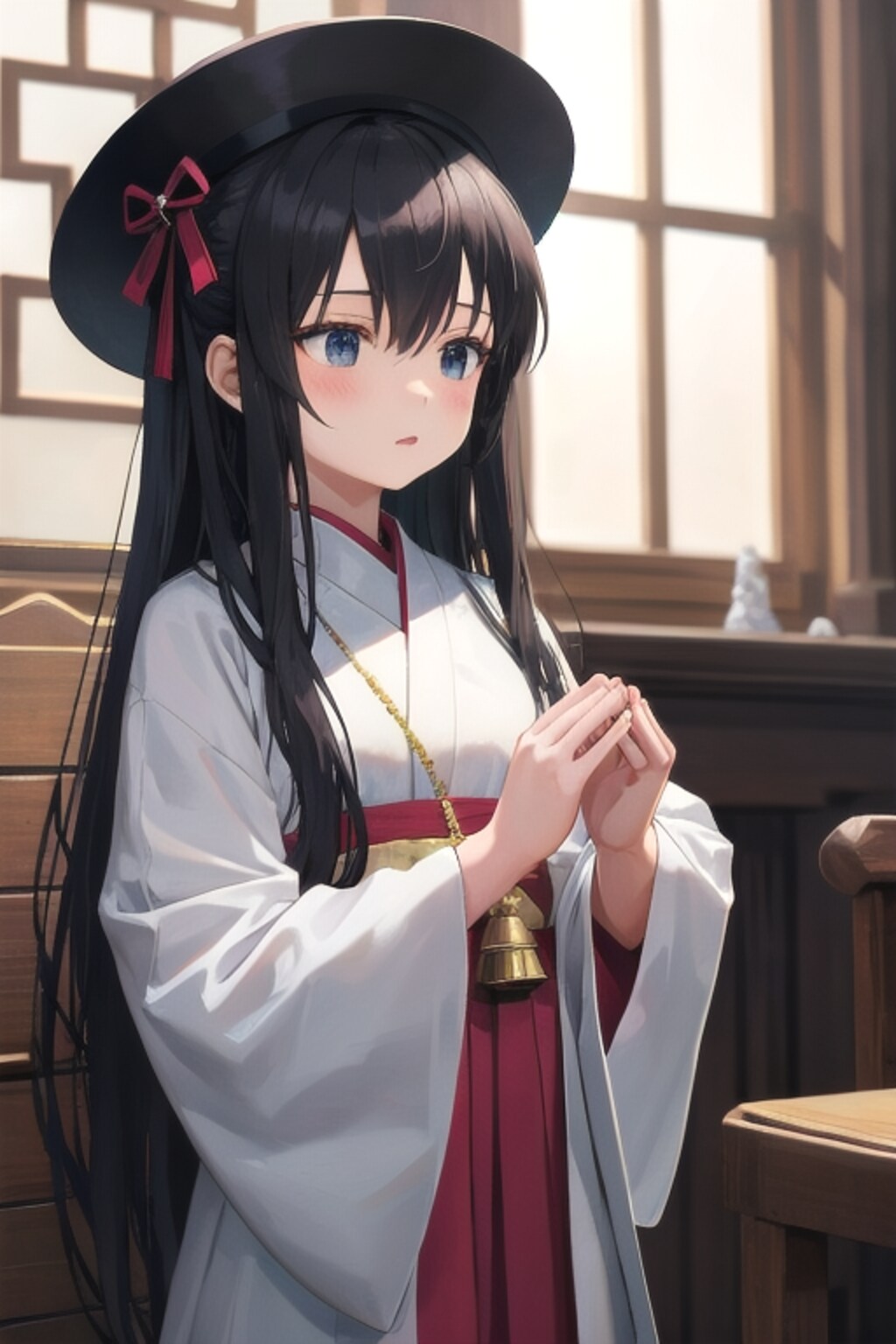 合掌する女の子（AQUA）