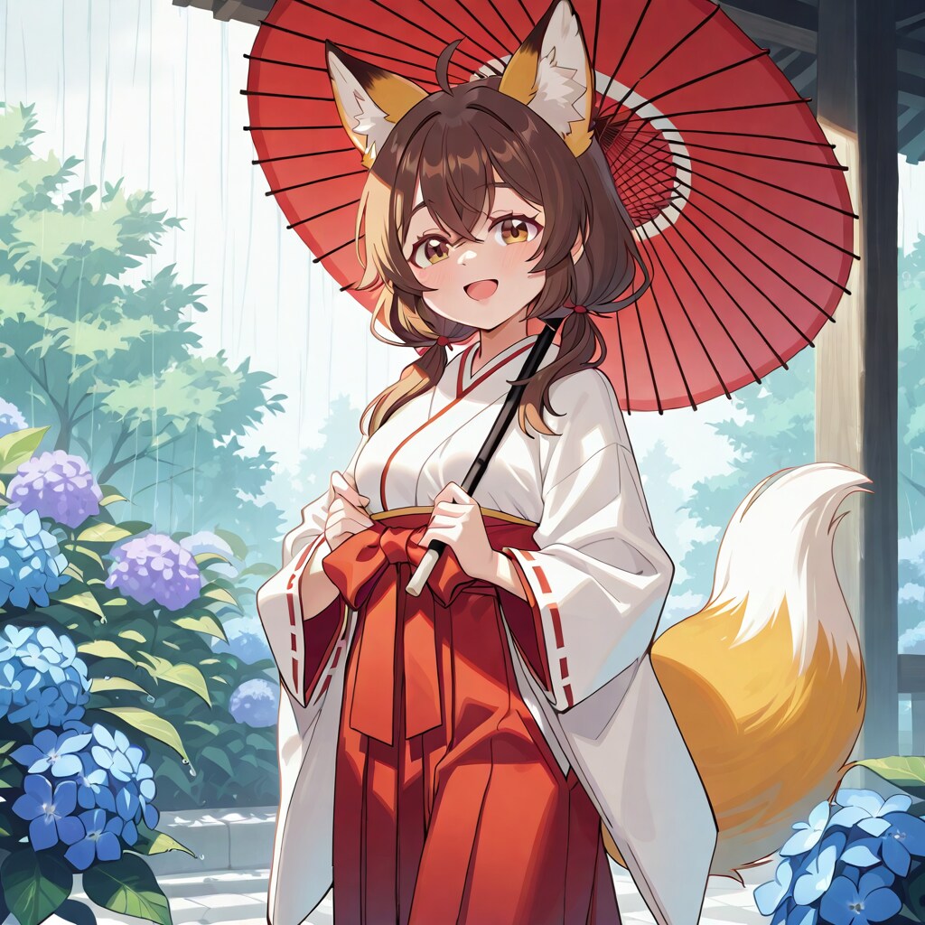 雨の中の散歩
