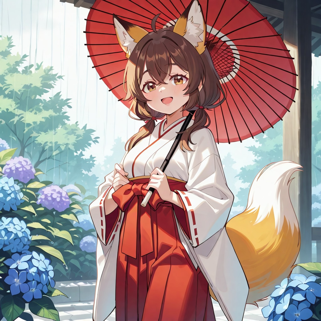 雨の中の散歩