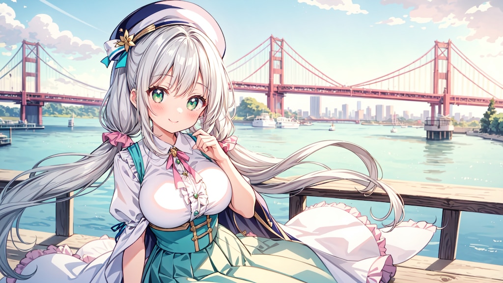 橋をみながら
