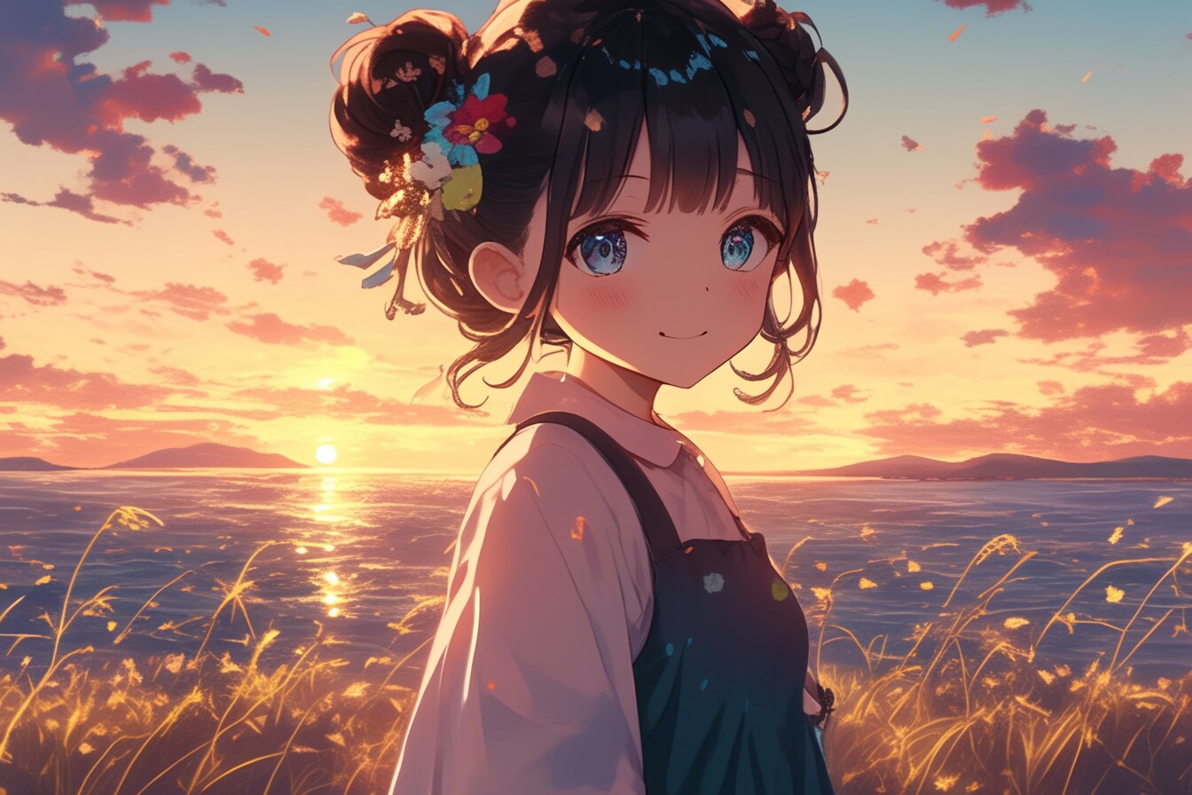 夕暮れのおだんごちゃん🍡✨12 | の人気AIイラスト・グラビア