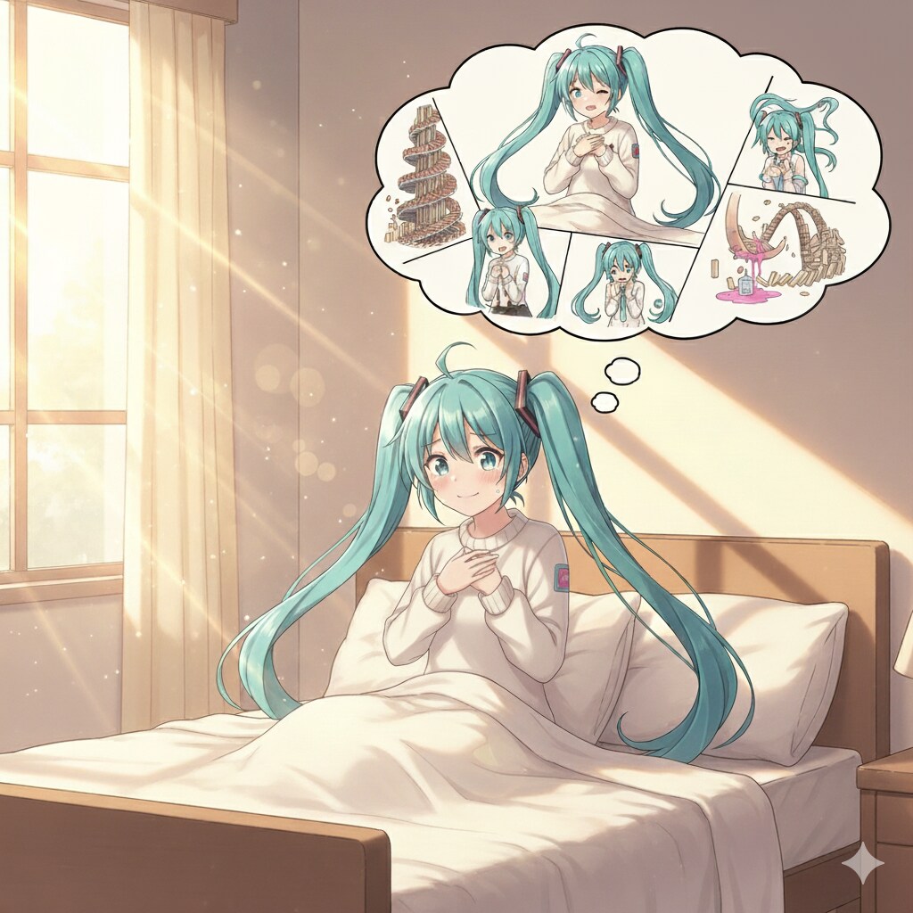 ミクさん 何か夢を見たのかな？