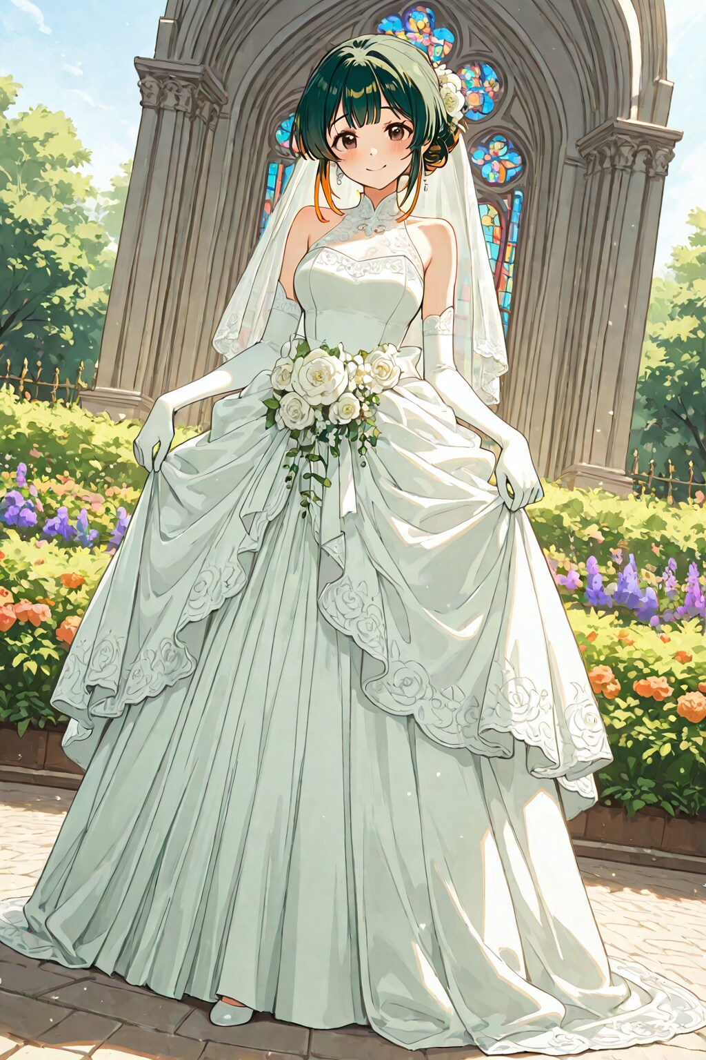 BONSAIちゃんのウエディングドレス姿