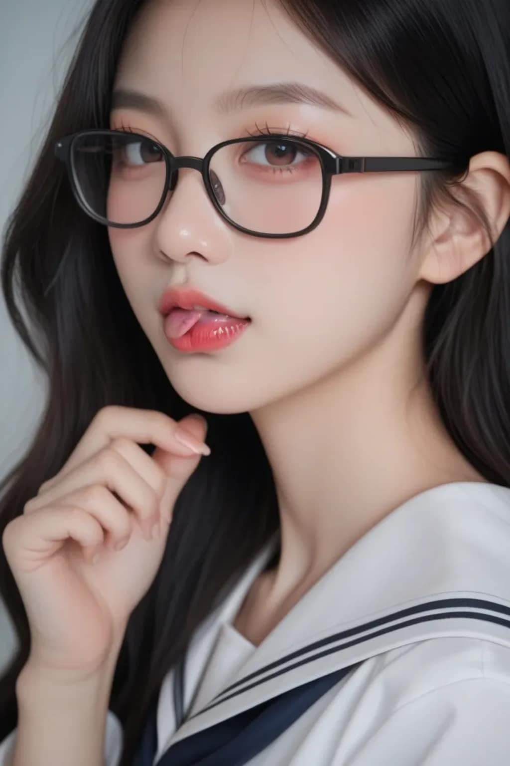 眼鏡美女