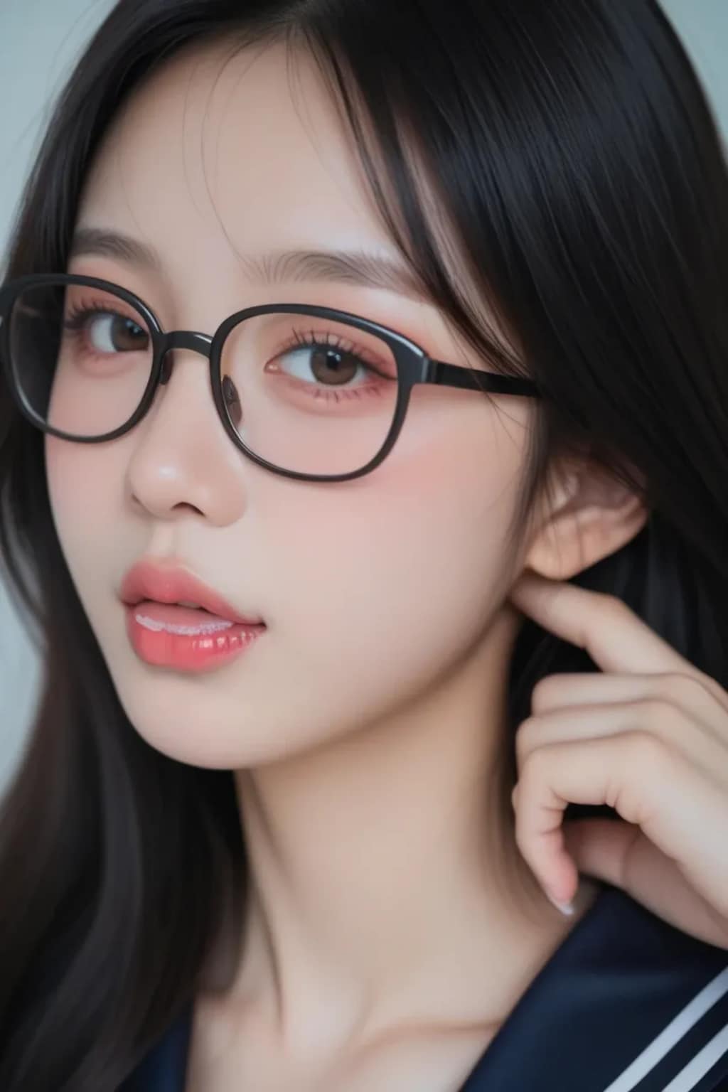眼鏡美女