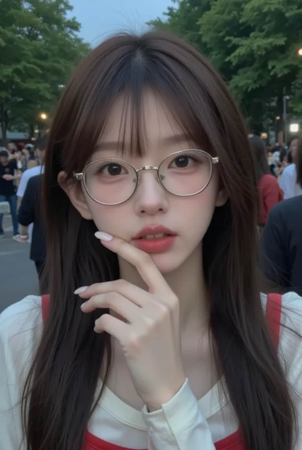 眼鏡美女