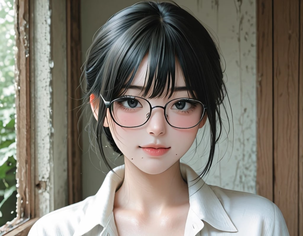 眼鏡美女