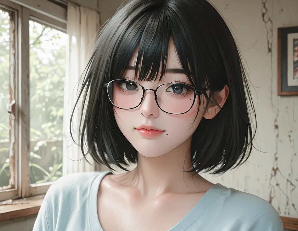 眼鏡美女