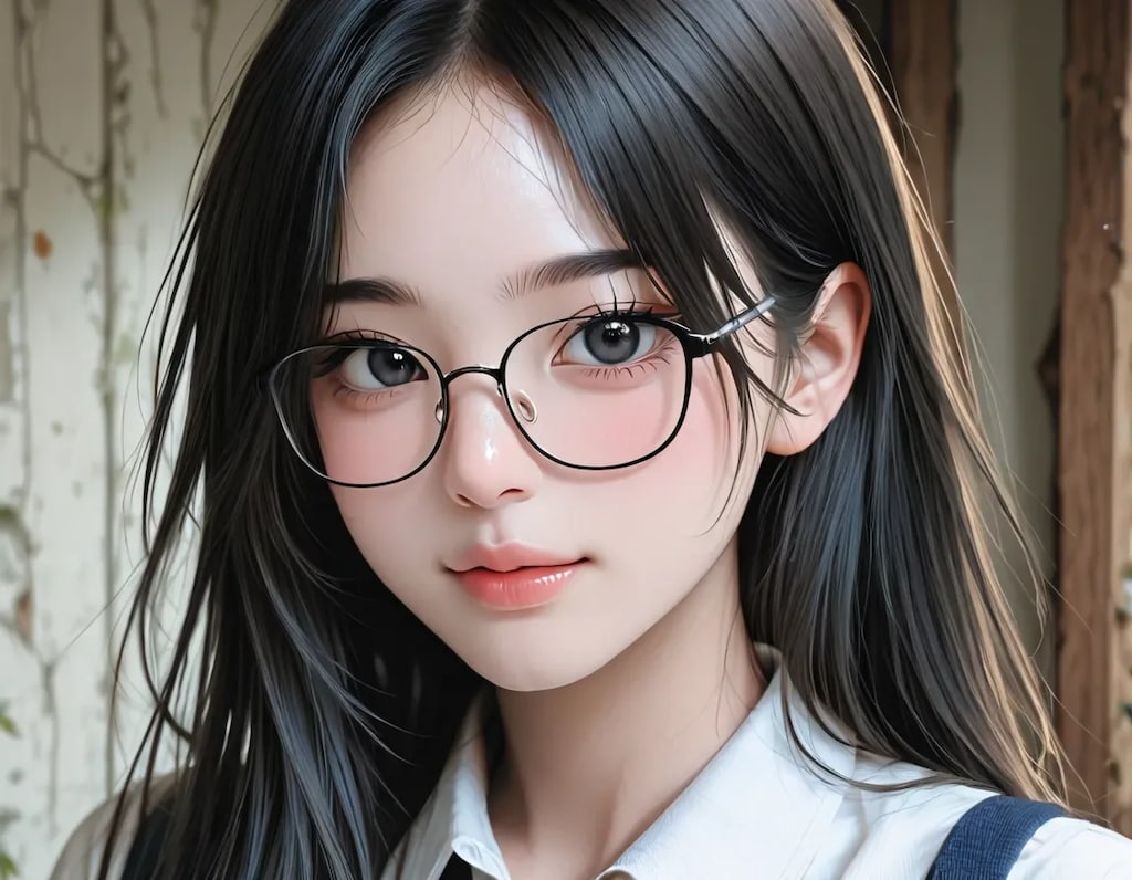 眼鏡美女