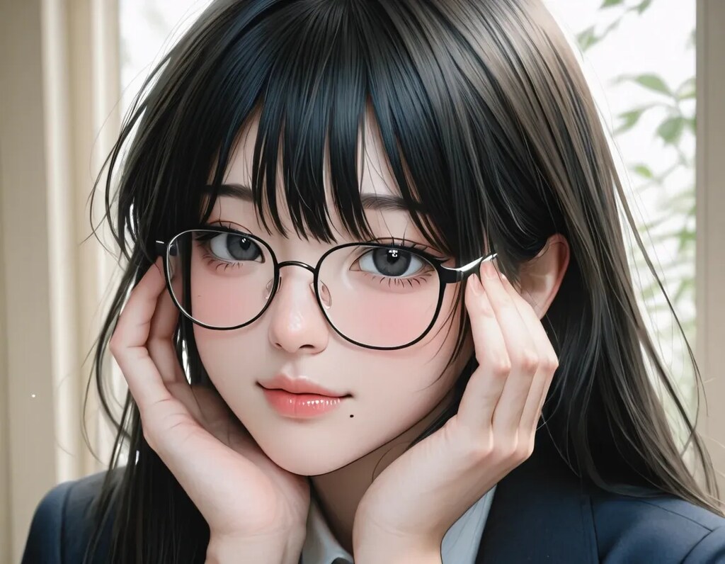 眼鏡美女