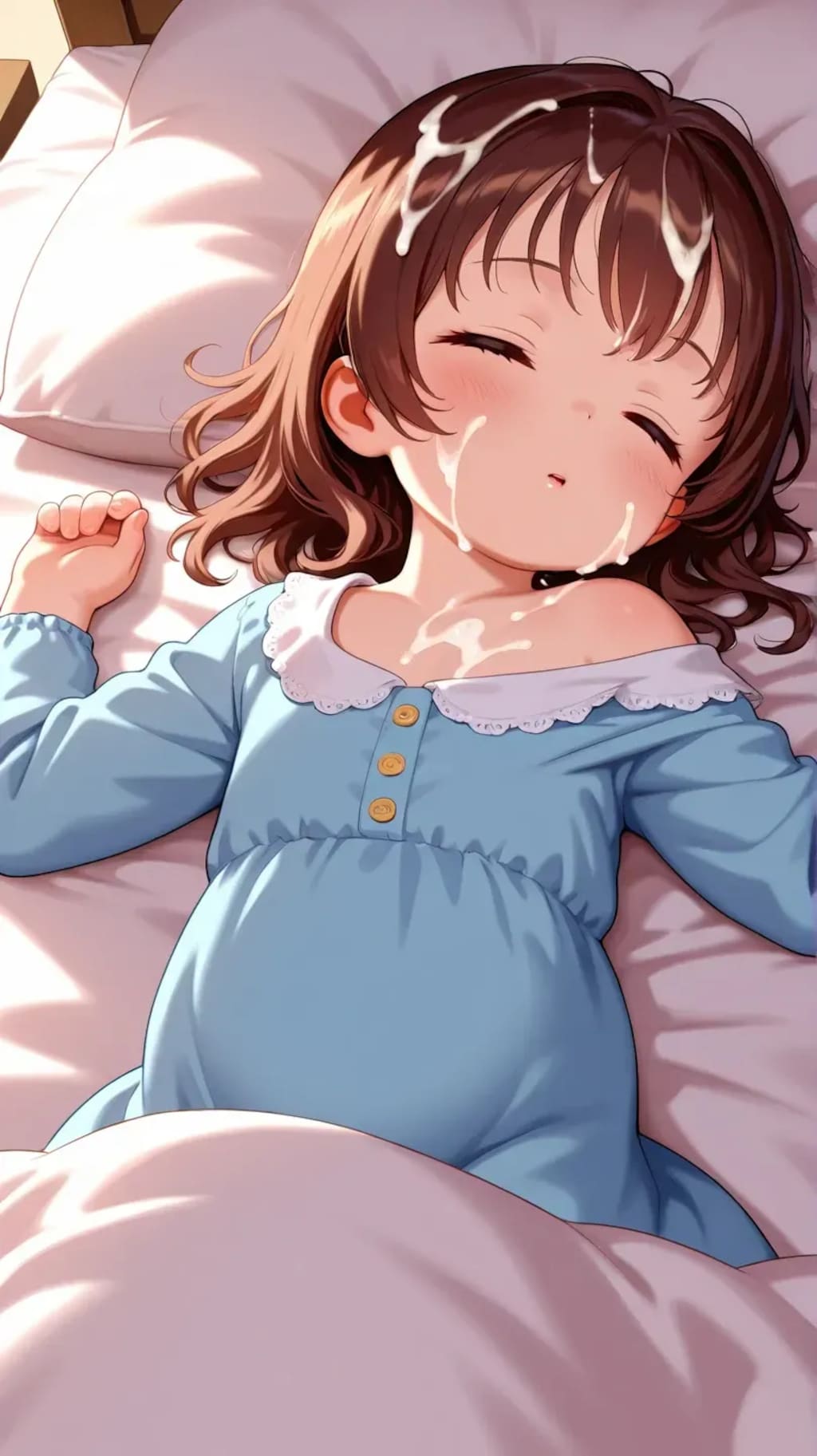 すやすやロリにぶっかけ