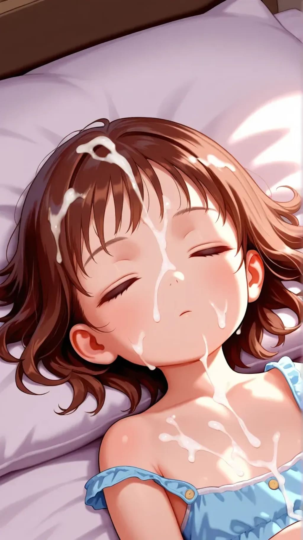 すやすやロリにぶっかけ