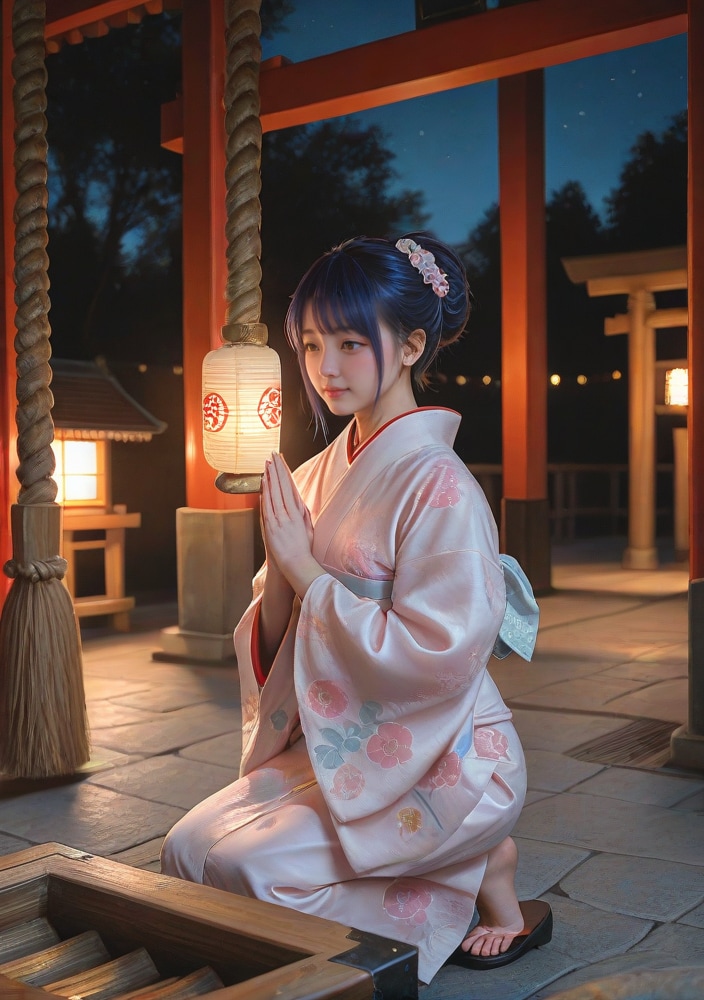 夜の初もうで | の人気AIイラスト・グラビア