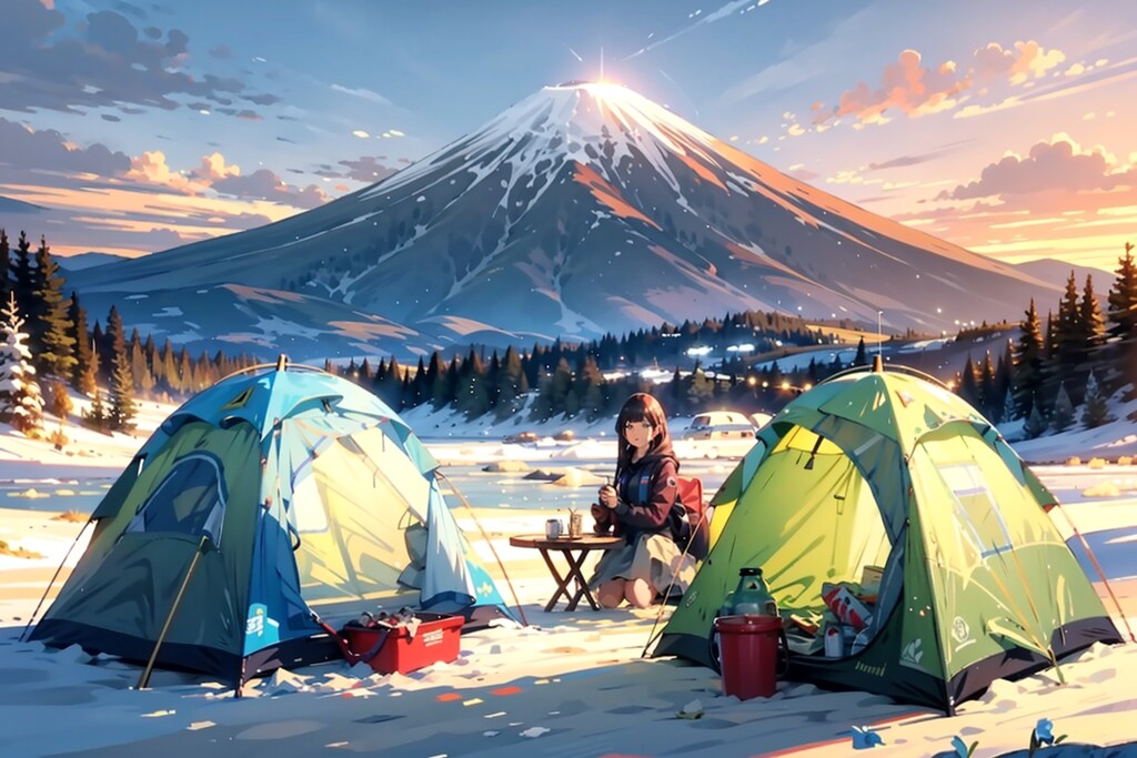 冬のマウント富士