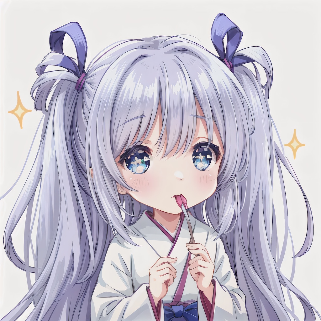 紫髪ロングのミニキャラ６