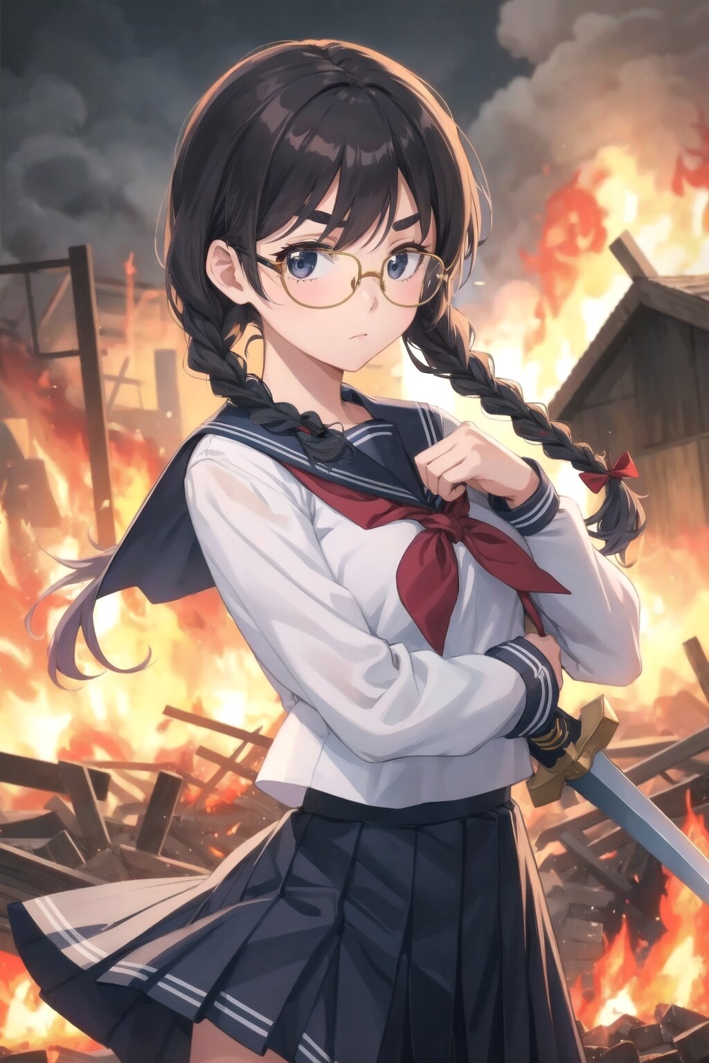 戦刃いのり 燃え盛る都市にて