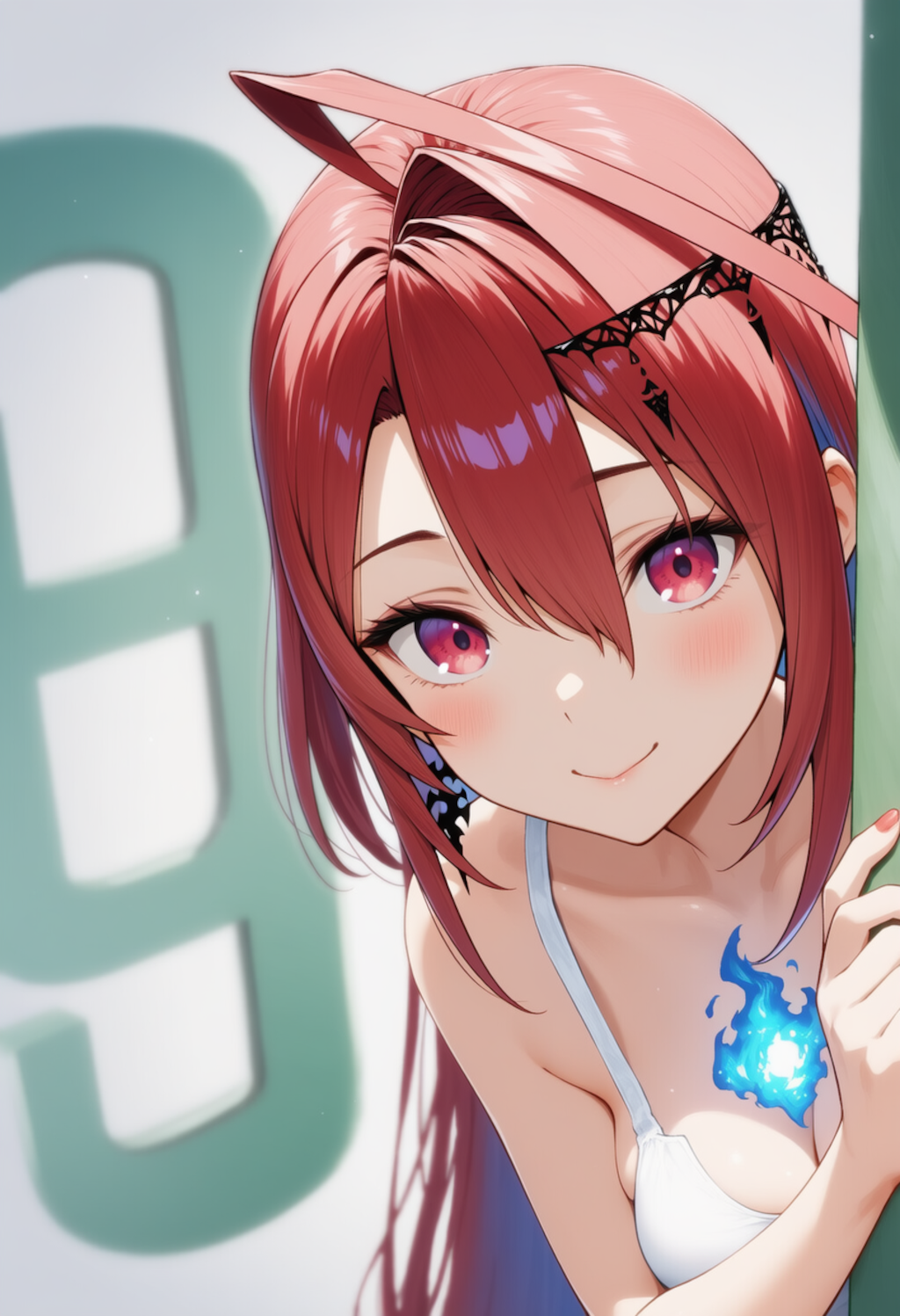 エリザベスちゃんが物陰からジッと見つめているだけ