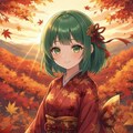 ちよるちゃんと紅葉 2枚目