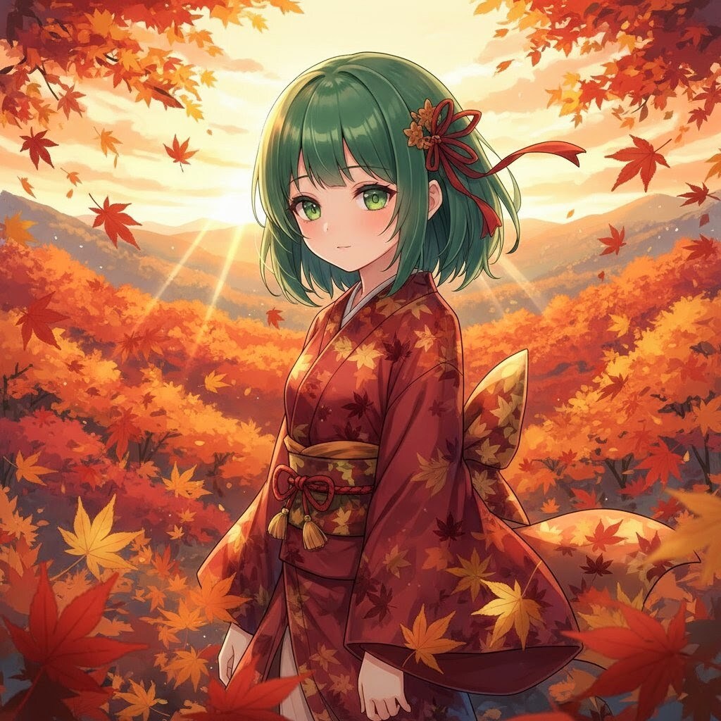 ちよるちゃんと紅葉