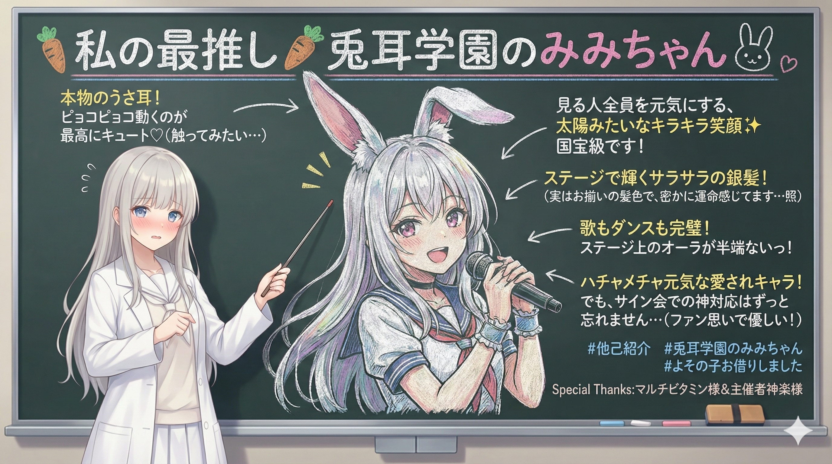 🥕私の最推し🥕兎耳学園のみみちゃん🐰 | の人気AIイラスト・グラビア