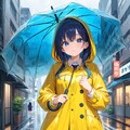 雨の日の少女 2枚目