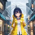 雨の日の少女 3枚目