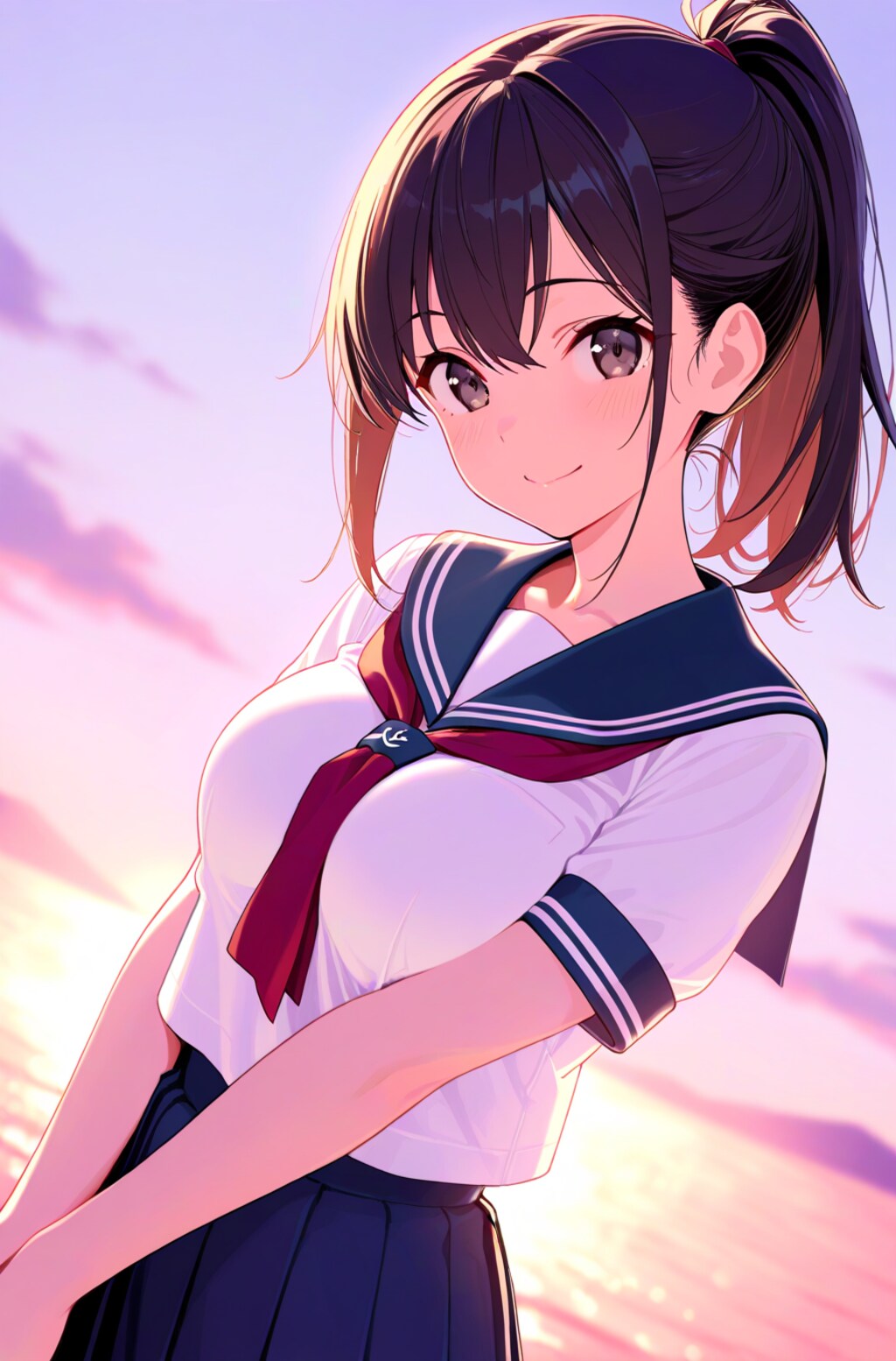 セーラー服の美少女