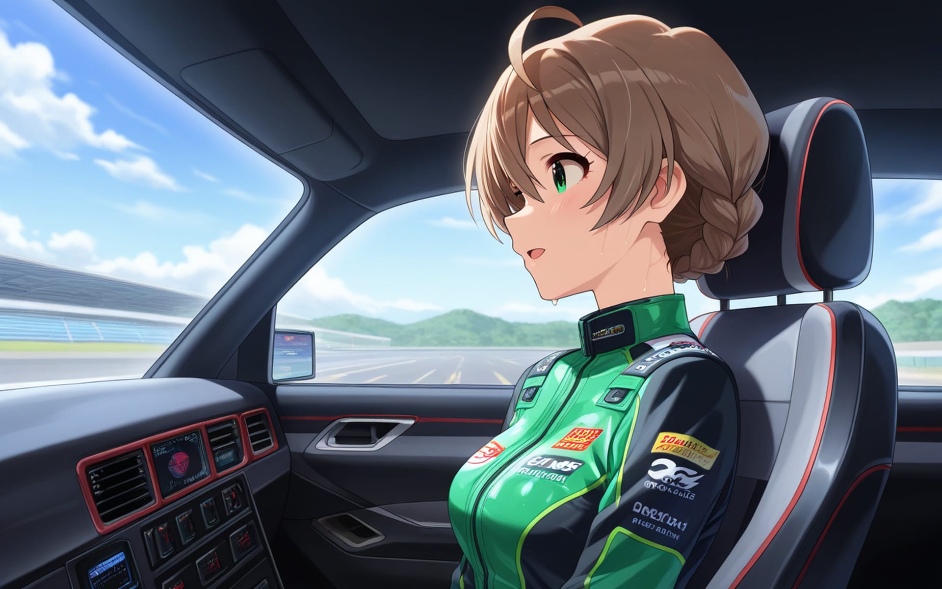 【桜守歌織】誕生日記念同乗走行 | の人気AIイラスト・グラビア