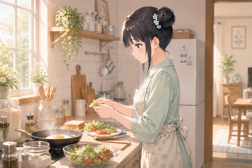 おだんごちゃん🍡✨と朝ごはん🍚✨　8/15