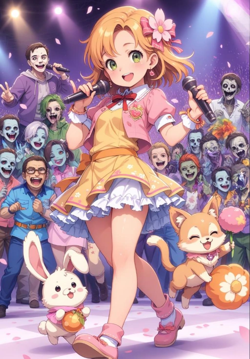 解説文生成実験。　　　　　　　　　　　　　　生成されたのは、　　　　　　　　　　　　　　春のスプリミョーネちゃん🌸🧟‍♀