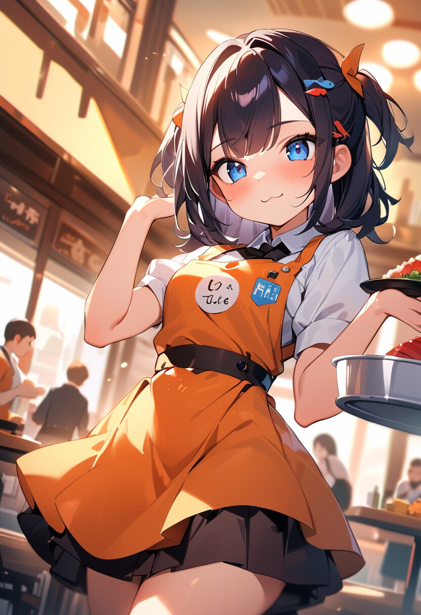 ウェイトレスで頑張ってます！