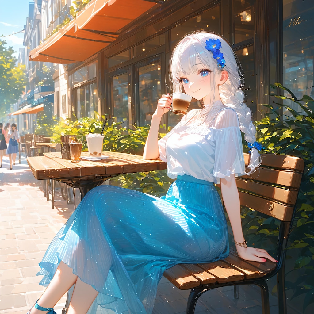 春のカフェテラス