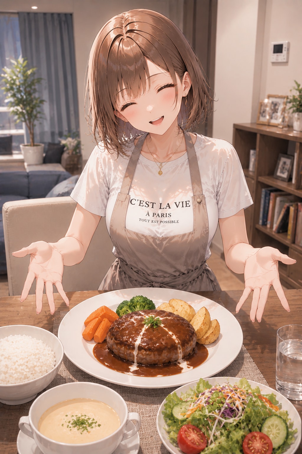 ハンバーグ出来たよ！