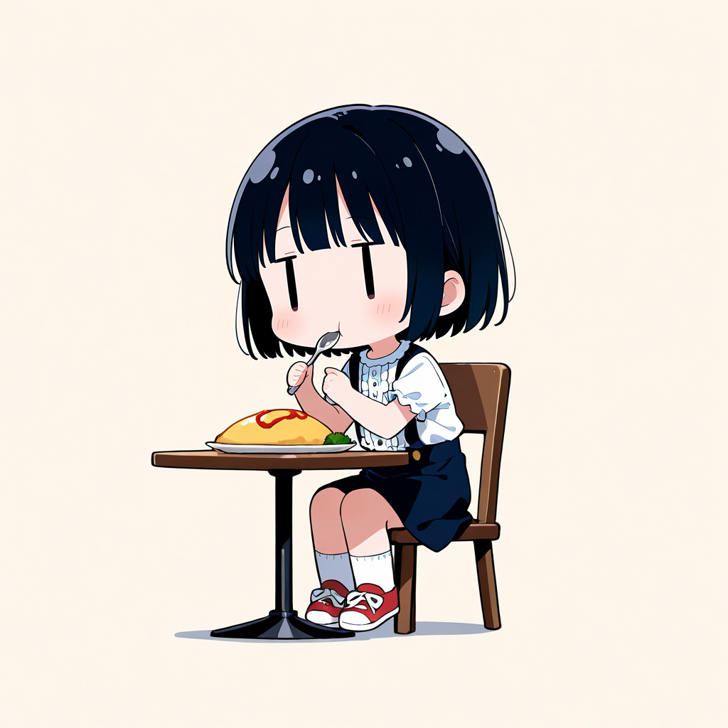 オムレツ or オムライス を食べる