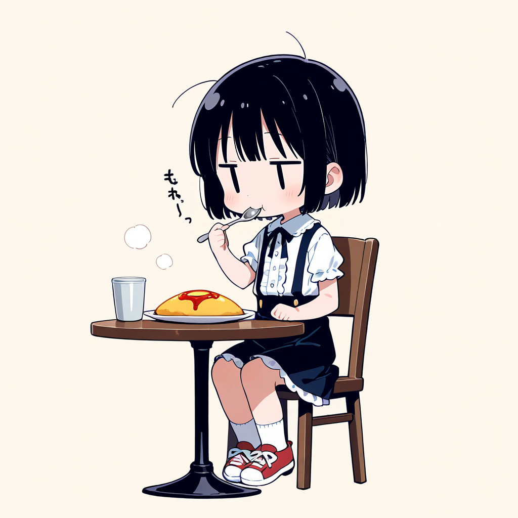 オムレツ or オムライス を食べる