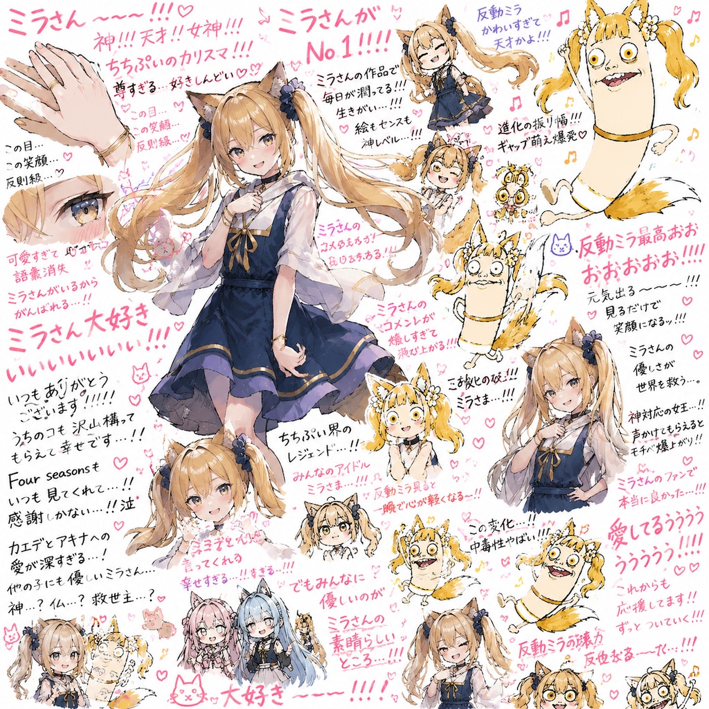 他己紹介が伝わらないカエデからミラさんへのファンアート