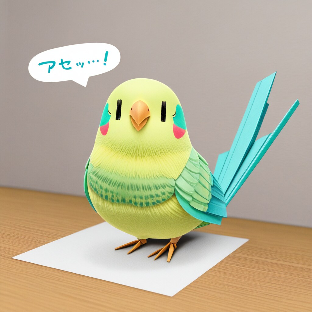 ペーパー喋るインコ