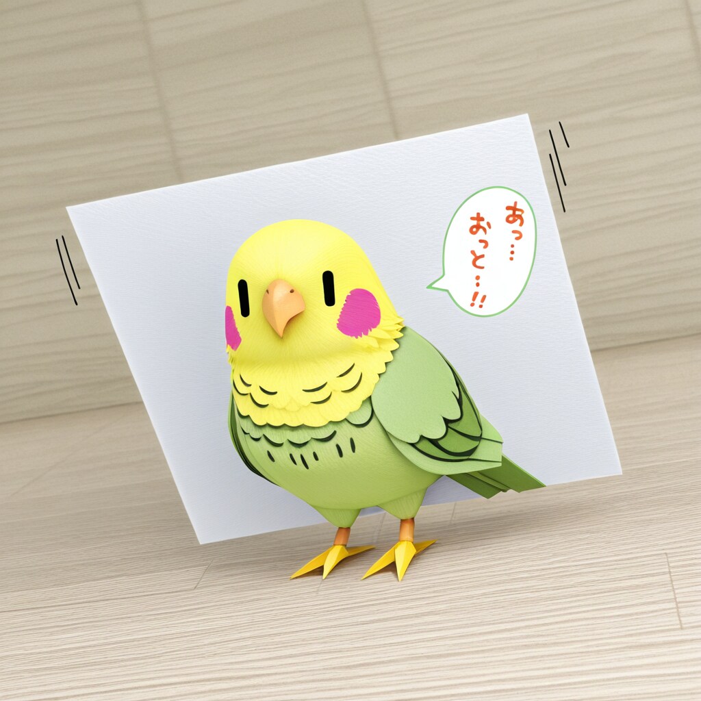 ペーパー喋るインコ
