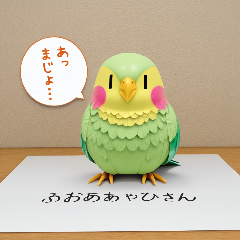 ペーパー喋るインコ