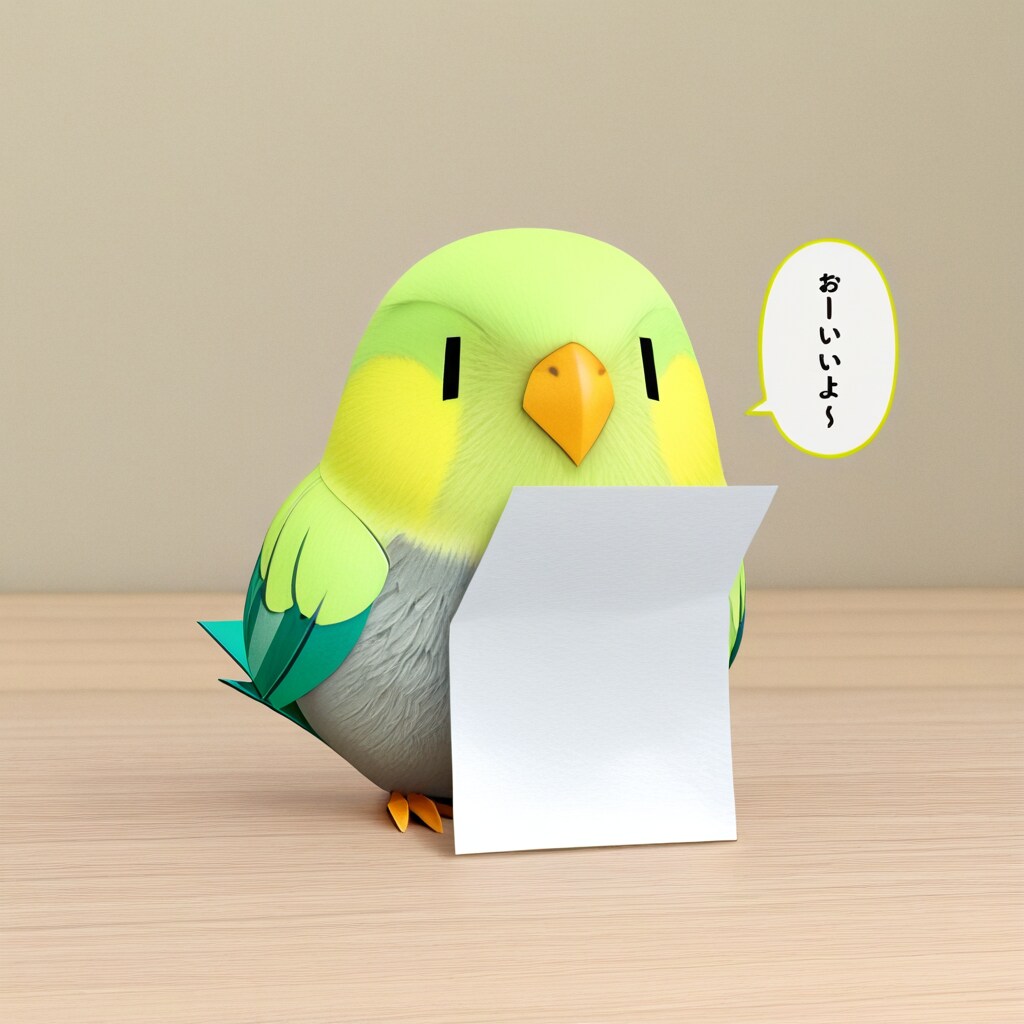 ペーパー喋るインコ