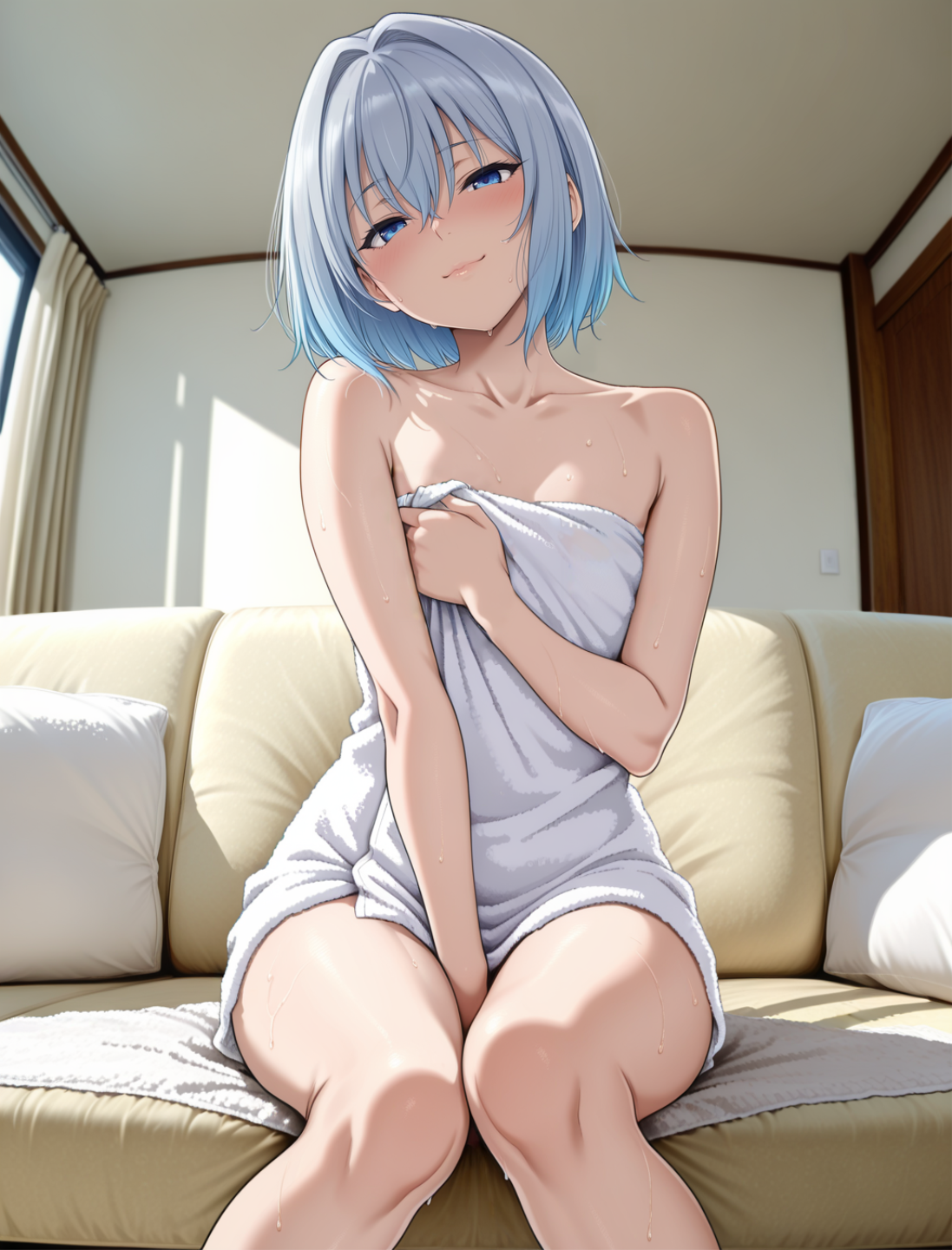 お風呂あがりの銀子ちゃん