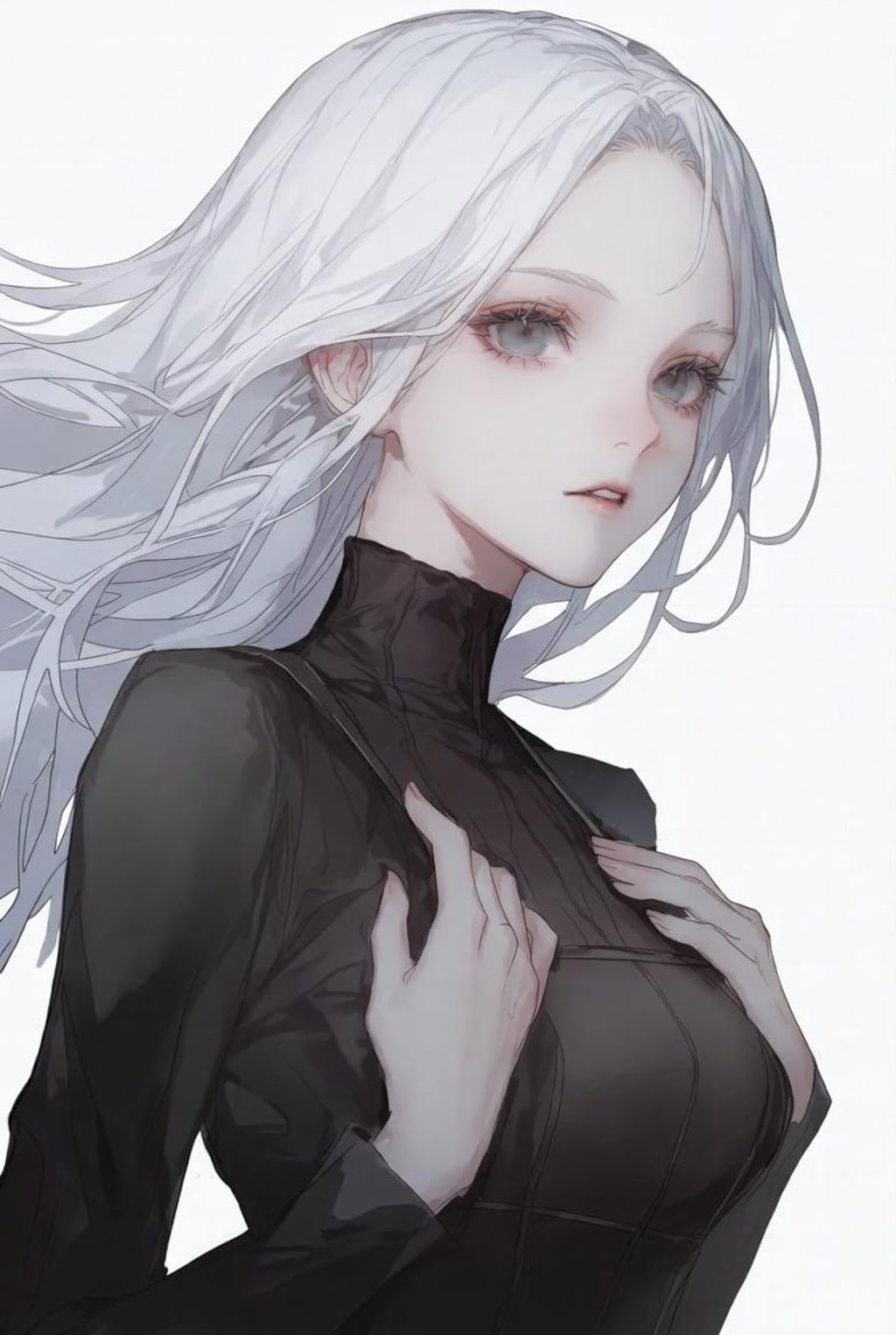 銀髪美女
