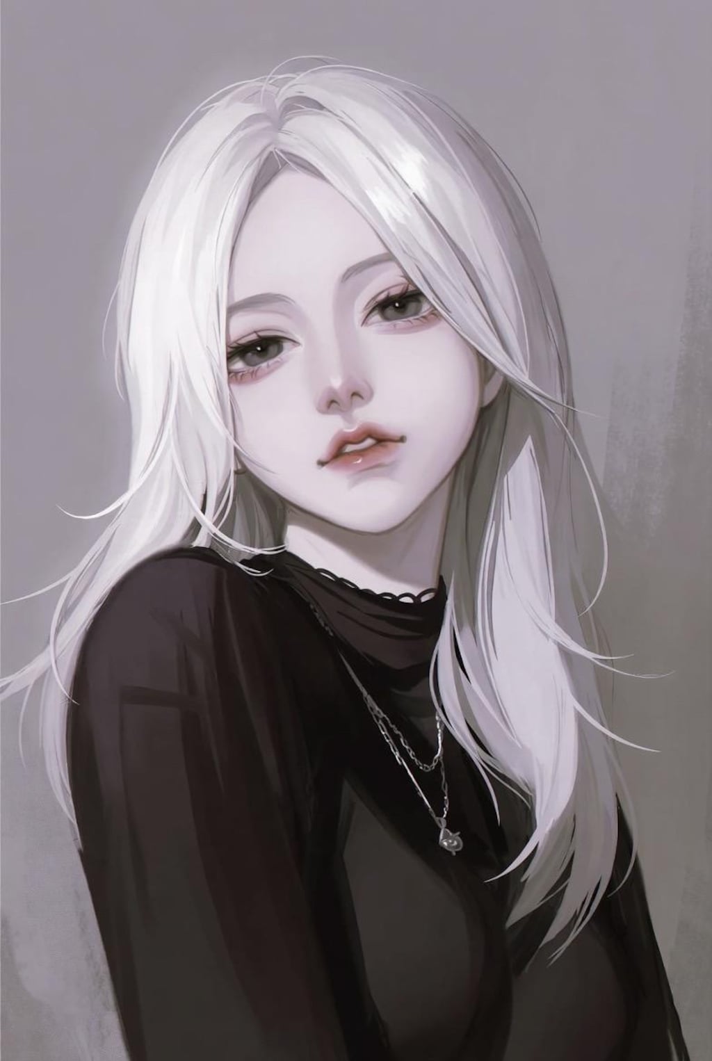 銀髪美女