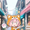 きぐるみのピンク髪ちゃん 2枚目