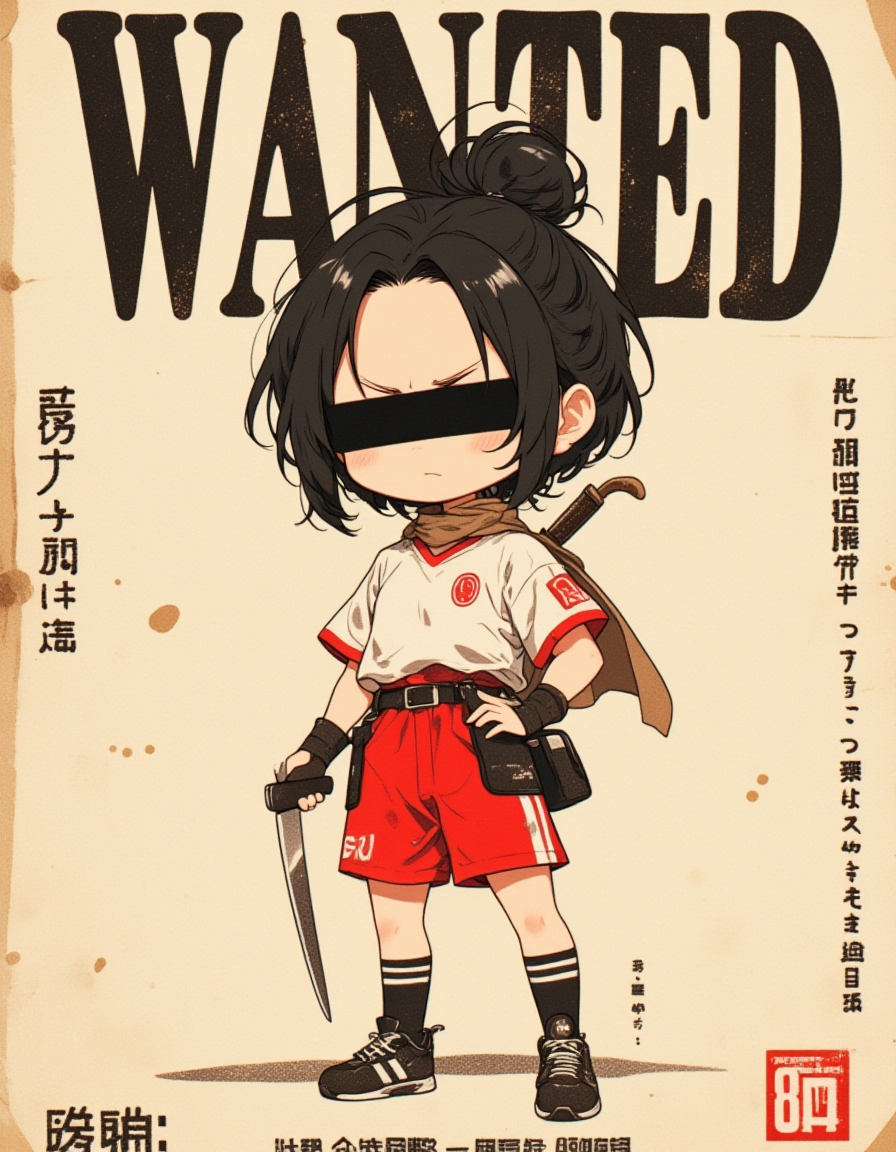 抜け忍ちびキャラの手配書：体操服の逃亡者 | の人気AIイラスト・グラビア