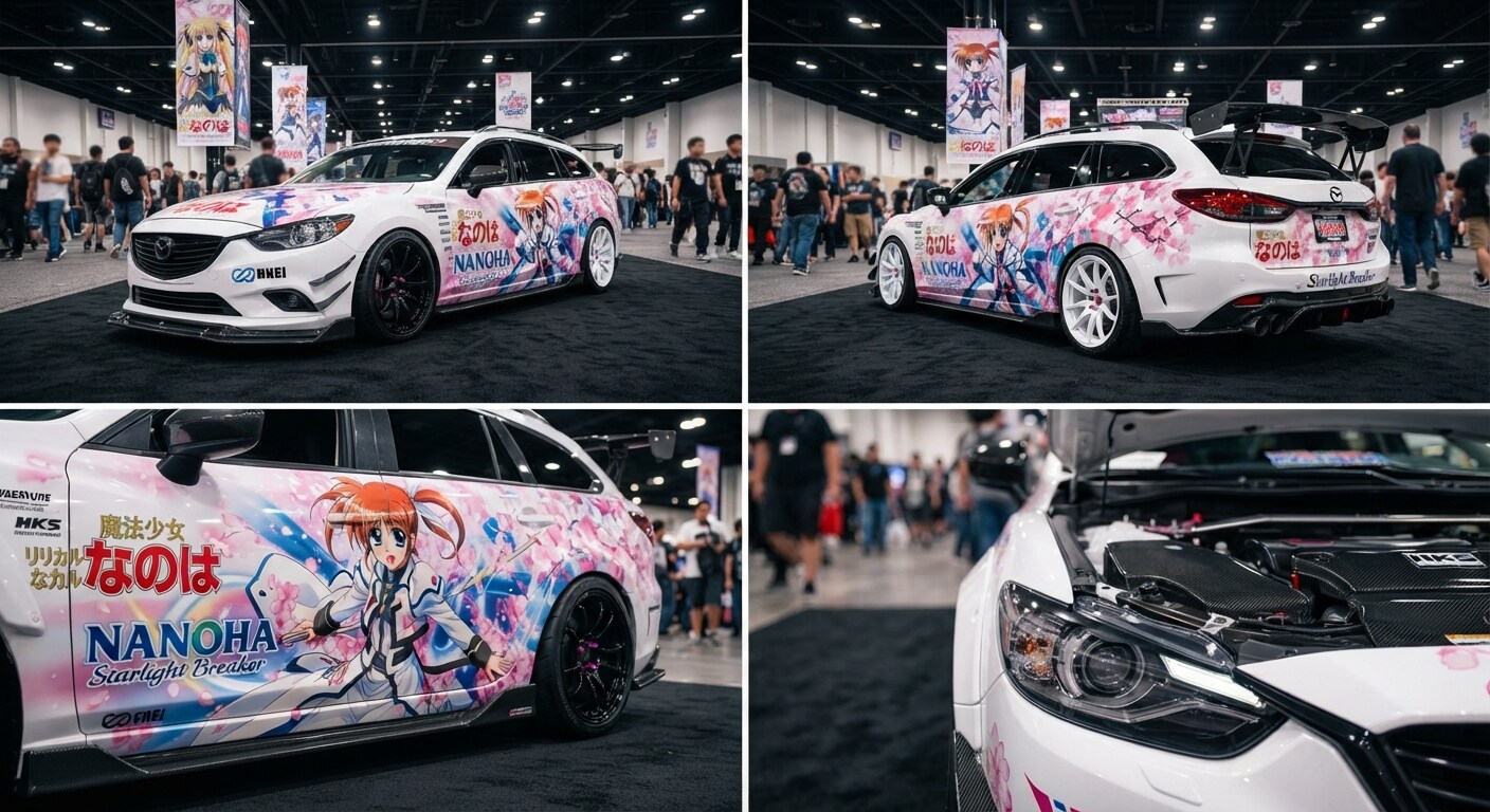 マツダ6ワゴン高町なのは痛車 | の人気AIイラスト・グラビア