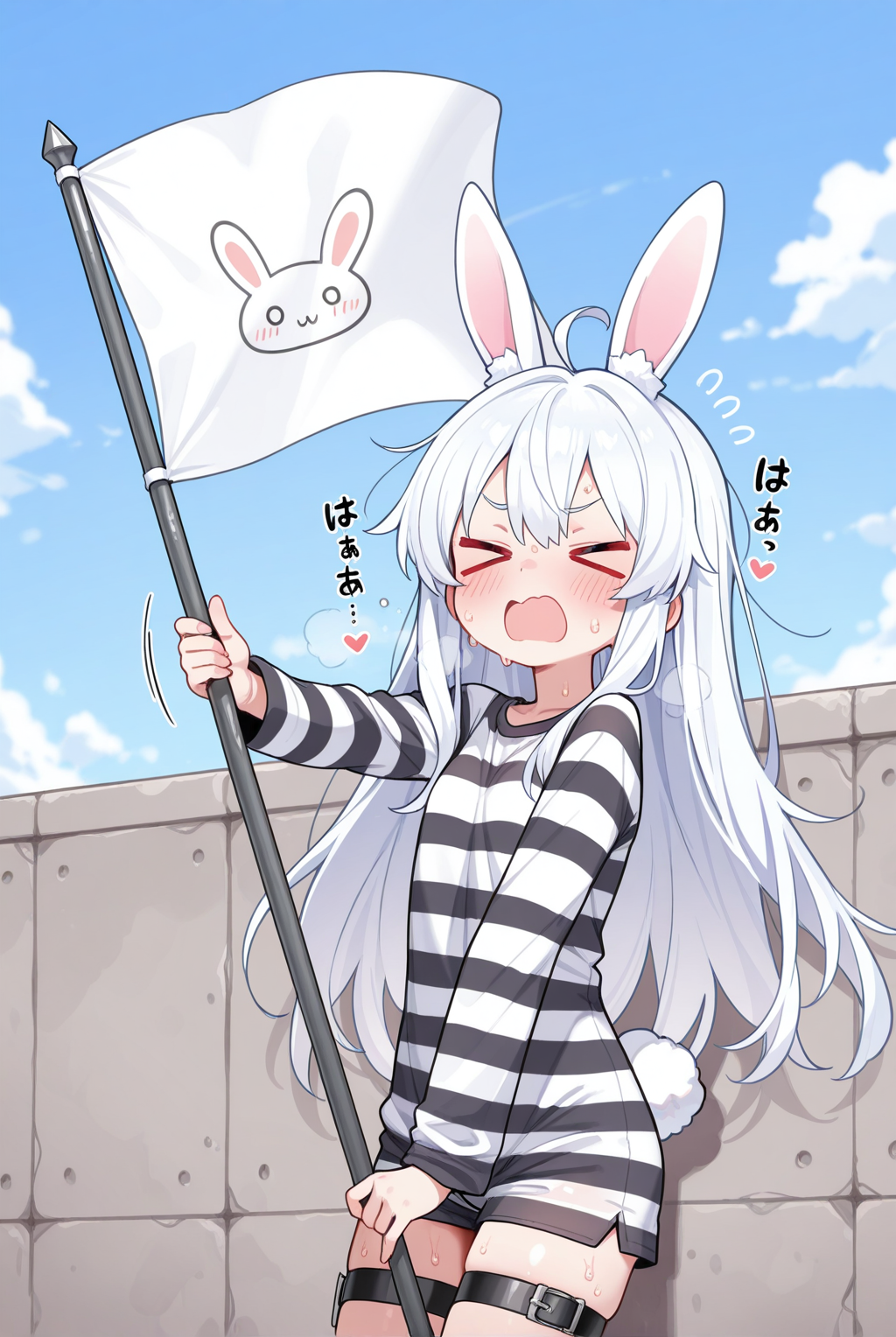 みみちゃんの宿題の応援をするうさぎちゃん！！