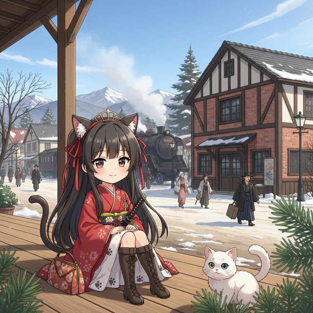 黒ツイにゃん。大正ロマン