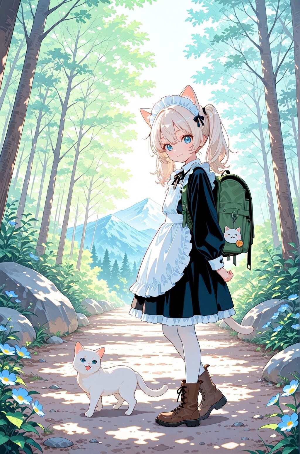 山の日とメイドさん